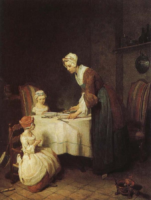 Jean Baptiste Simeon Chardin fasting prayer oil painting picture